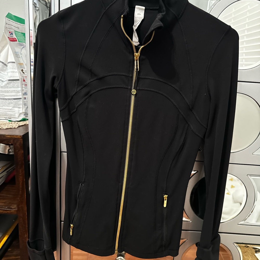 lululemon athletica Black Jacket with Gold Zipper